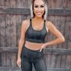 Bar T Boutique What's New! Black Mamba Snake Print Sports Bra