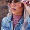 Bar T Boutique What's New! All Eyes On Me Oversized Sunglasses - Rose Gold