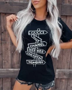 Bar T Boutique LLC What's New! Luxury Fashion Tee - Black