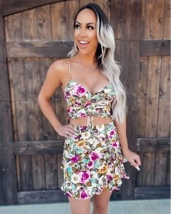 Bar T Boutique LLC Feel The Love Floral Skirt Set What's New!