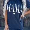 Bar T Boutique LLC Mama Heart Tee - Navy Blue What's New!