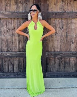 Bar T Boutique What's New! Dreamy Halter Dress - Kiwi