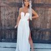 Bar T Boutique Sweet Talk Double Slit Jumpsuit - Ivory