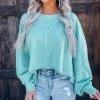 Bar T Boutique Nothin' To Lose French Terry Crop Top - Dusty Mint