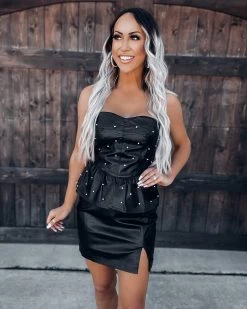 Bar T Boutique LLC Dare To Be Different Leather Peplum Skirt Set What's New!