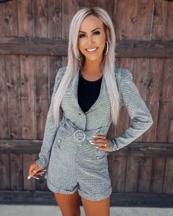 Bar T Boutique LLC What's New! Slay In Class Glitter Blazer Set