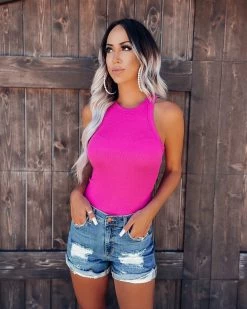 Bar T Boutique LLC Summer Of Love Tank - Fuchsia