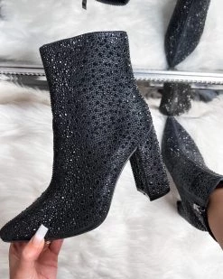 Bar T Boutique Jam Rhinestone Booties - Black What's New!