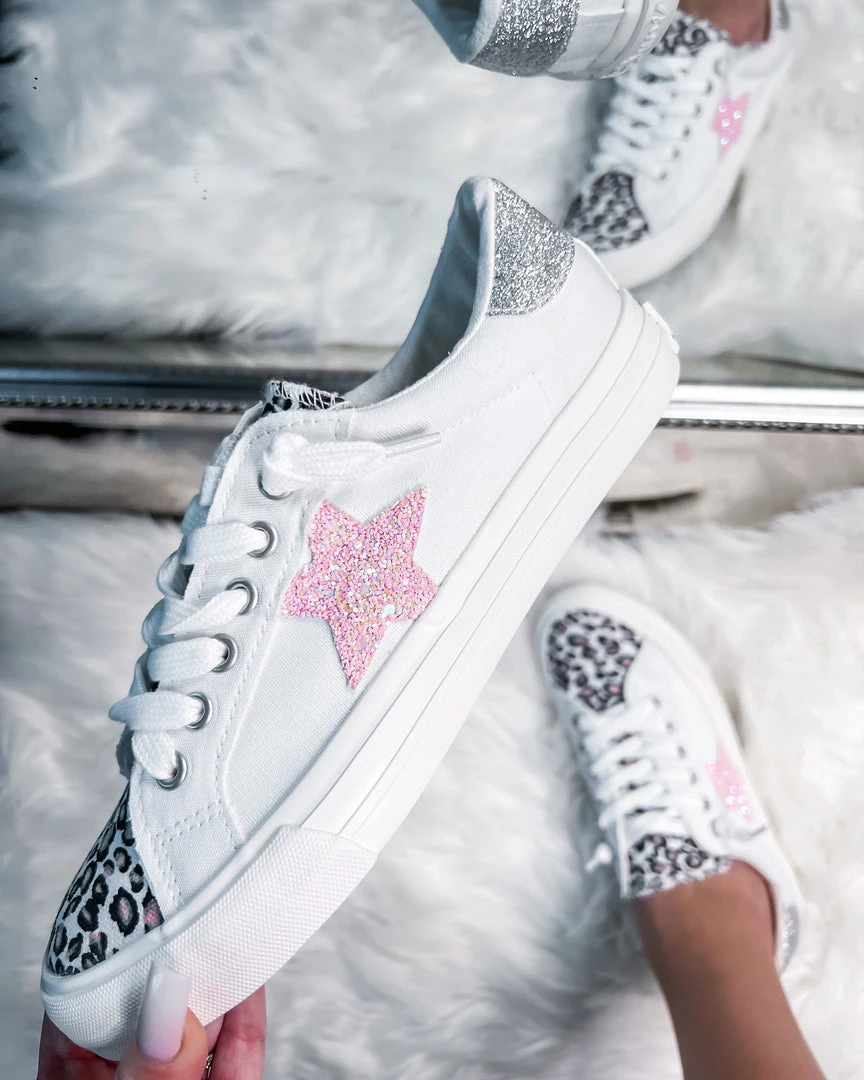 Bar T Boutique Daisy Glitter Star Leopard Sneakers 1 Bar T Boutique Daisy Glitter Star Leopard Sneakers