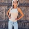 Bar T Boutique What's New! Bailee Halter Tank - Taupe