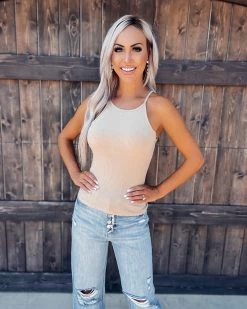 Bar T Boutique What's New! Bailee Halter Tank - Taupe