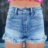 Bar T Boutique Bloom Double Frayed Shorts - Medium What's New!