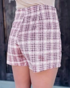 Bar T Boutique LLC Material Girl Plaid Skort - Blush What's New!