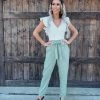 Bar T Boutique Spring Air Woven Pants - Sage