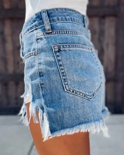 Bar T Boutique LLC Tyra Cut Off Frayed Denim Shorts