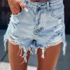 Bar T Boutique LLC Tori Heavy Distressed Denim Shorts What's New!