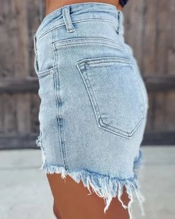 Bar T Boutique What's New! Bailey Distressed Denim Shorts - Light