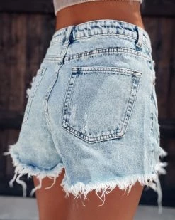 Bar T Boutique LLC Carmela Distressed Acid Shorts