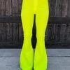 Bar T Boutique What's New! Flare It Out Bell Bottoms - Neon Yellow