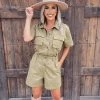 Bar T Boutique Rompers + Jumpsuits Down Under Romper - Olive