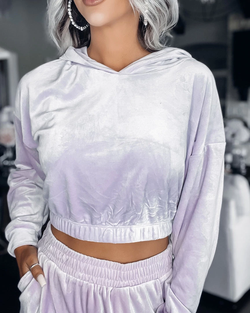 Bar T Boutique LLC What's New! Bellami Velour Hoodie Set - Lavender 2 Bar T Boutique LLC What's New! Bellami Velour Hoodie Set - Lavender
