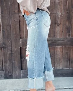 Bar T Boutique Sarasota Distressed Dad Jeans