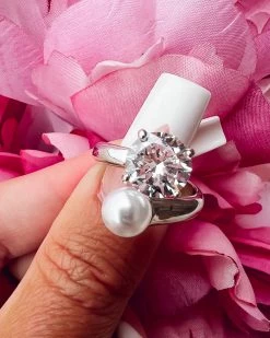 Bar T Boutique LLC Brilliantly Beautiful Pearl CZ Ring