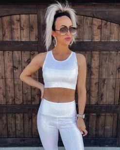 Bar T Boutique Tops Iridescent Snake Sports Bra