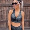 Bar T Boutique Fearless Foil Twist Front Sports Bra