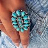 Bar T Boutique LLC Turquoise Stone Squash Ring What's New!
