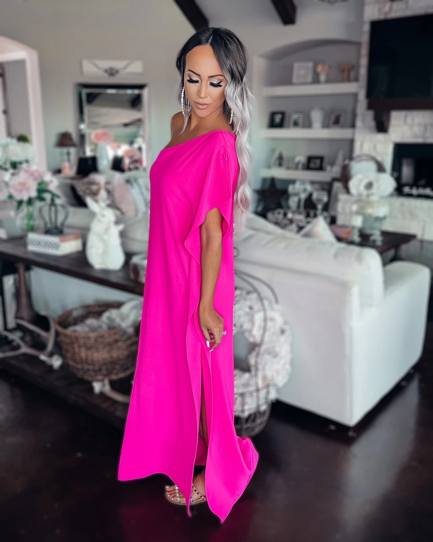 Bar T Boutique Enchanting Maxi Dress - Hot Pink 2 Bar T Boutique Enchanting Maxi Dress - Hot Pink