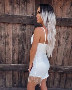 Bar T Boutique LLC A Night To Remember Rhinestone Dress - White