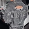 Bar T Boutique LLC Ready To Slay Rhinestone Denim Jacket - Black What's New!