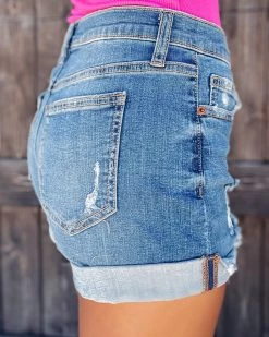 Bar T Boutique LLC What's New! Zoe Cuffed Distressed Shorts