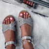 Bar T Boutique LLC What's New! Hollis Rhinestone Sandals - Silver