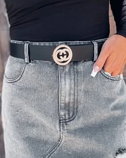 Bar T Boutique LLC Cleo Crystal Belt - Black What's New!