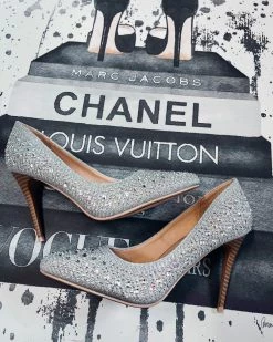 Bar T Boutique LLC What's New! Scarlett Rhinestone Heels - Silver