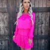 Bar T Boutique Delicate Touch Ruffle Dress - Pink