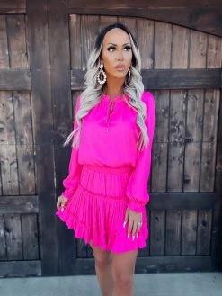 Bar T Boutique Delicate Touch Ruffle Dress - Pink