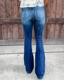 Bar T Boutique Montana Flare Jeans - Dark 5 Bar T Boutique Montana Flare Jeans - Dark