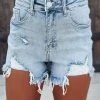 Bar T Boutique What's New! Bailey Distressed Denim Shorts - Light