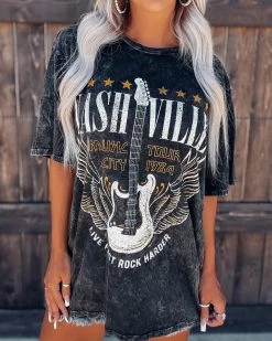 Bar T Boutique LLC Nash Music City Tour 1984 Tee What's New!
