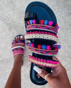 Bar T Boutique LLC What's New! Lively Boho Sandals - Royal