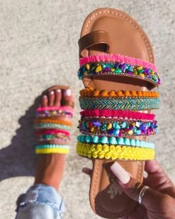 Bar T Boutique LLC Lively Boho Sandals - Multicolor What's New!