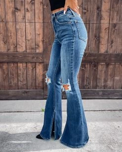 Bar T Boutique Kelsey Slit Flare Jeans What's New!