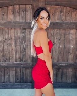 Bar T Boutique LLC Roses Are Red One Shoulder Dress What's New!