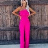 Bar T Boutique LLC What's New! Paradise Cove Jumpsuit - Fuchsia