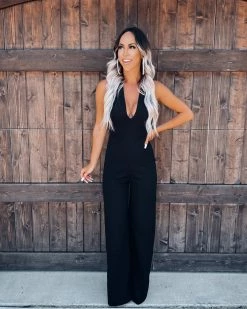 Bar T Boutique What's New! Playful Mood Jumpsuit - Black