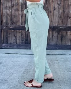 Bar T Boutique Spring Air Woven Pants - Sage