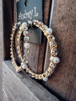 Bar T Boutique Make Me Shine Hoop Earrings - Gold Medium What's New!